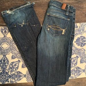 Abercrombie Emma Denim with gold paint splats